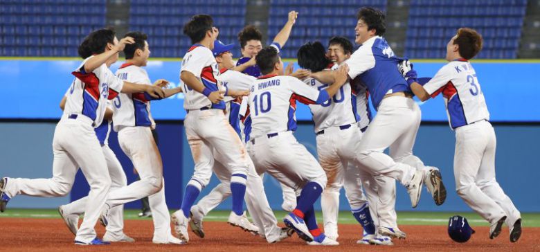 2021 도쿄 올림픽 당시 야구대표팀 모습.뉴스1