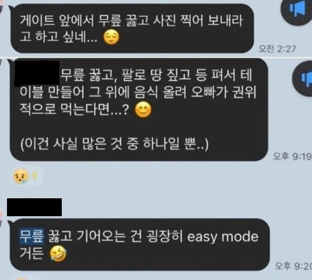 남편이 공개한 아내와 불륜남의 대화 내용. 출처=온라인커뮤니티