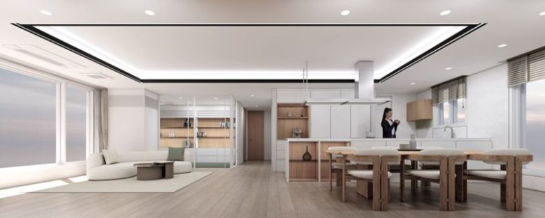 GS건설의 PC 공동주택 내부 실내투시도 예시. GS건설 제공