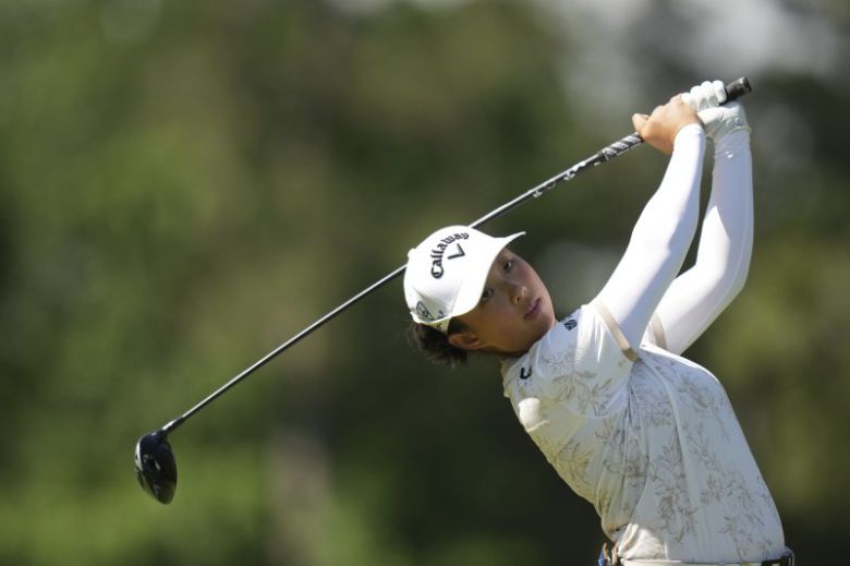 이소미가 26일(현지 시간) 미 텍사스주 우들랜즈의 더 클럽 앳 칼턴우즈에서 열린 미국여자프로골프(LPGA) 투어 셰브론 챔피언십 3라운드 2번 홀에서 티샷하고 있다. 이소미는 중간 합계 5언더파 211타 공동 11위에 자리했다. 뉴시스