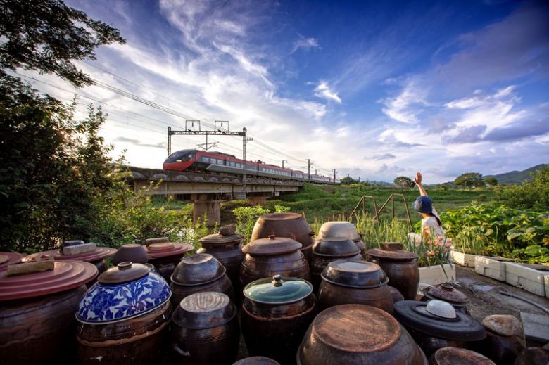 아침인사(양성영作). 코레일 제공