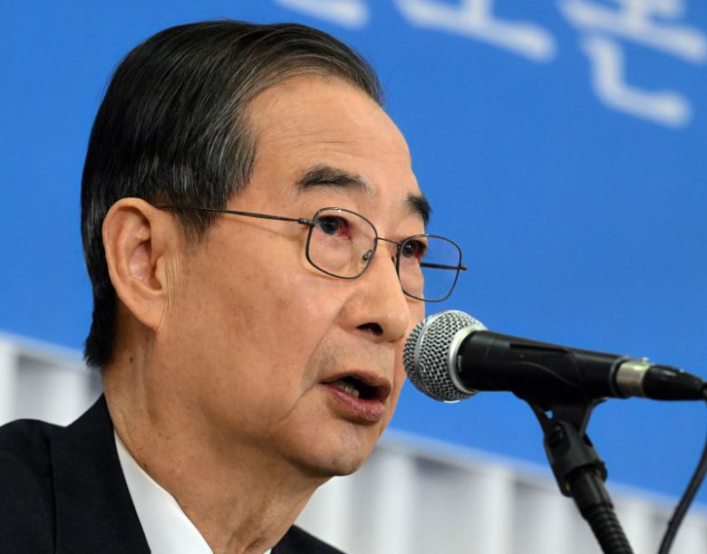 한덕수 무소속 대통령선거 예비후보가 6일 서울 중구 코리아나호텔에서 열린 관훈클럽 초청 토론회에서 기조연설을 하고 있다. 2025.5.6/뉴스1 ⓒ News1 국회사진취재단 /사진=뉴스1