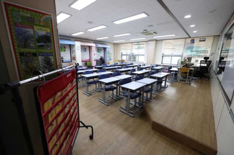 서울의 한 초등학교 교실이 텅 비어 있다. /뉴스1 ⓒ News1 신웅수 기자 /사진=뉴스1