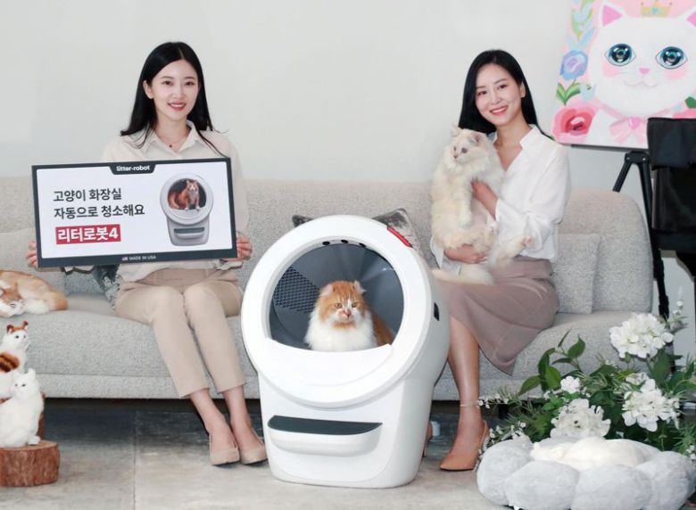 프리미엄브랜드 공식수입원 게이트비젼이 20일 서울 신사동 라까사 호텔에서 최첨단 고양이 자동화장실 ‘리터로봇4’ 런칭쇼를 열고 있다. /게이트비젼 제공