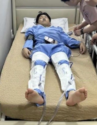 가수 크러쉬가 허리디스크 수술 당시 사진을 공개했다. 출처=크러쉬 SNS