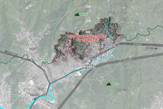 서울 종로구 평창동 일단의 주택지 조성사업지. 서울시 제공