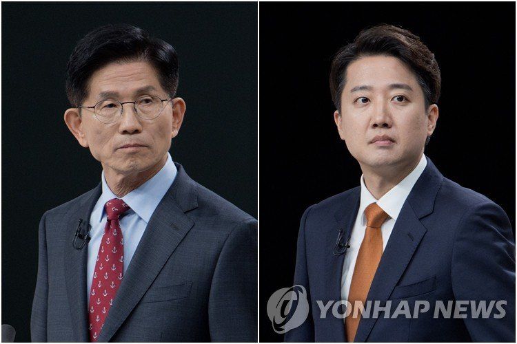 김문수 국민의힘 대통령 후보(왼쪽)와 이준석 개혁신당 대통령 후보. 연합뉴스