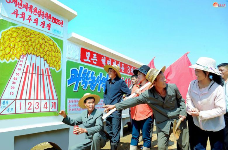 북한 노동당 기관지 노동신문은 짖난달 30일 "증산군 풍정농장에서 모내기 일정 계획을 1.3배 이상으로 수행해 기본면적의 모내기 마감단계로 진입하고 있다"라고 보도했다. 노동신문 캡처