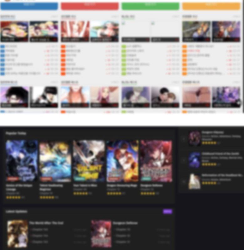 국내외 대표 불법 웹툰 사이트(사이트 갈무리) /사진=뉴스1