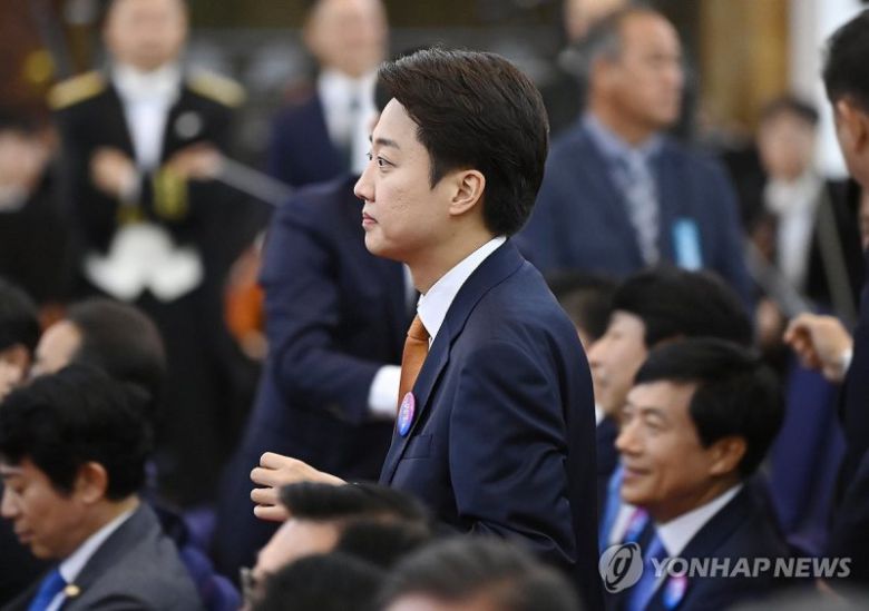 취임선서식 참석한 이준석 의원/사진=연합뉴스