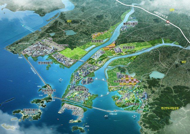 새만금 개발 조감도.