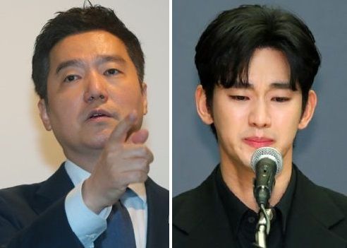 김세의 가로세로연구소 대표(왼쪽), 배우 김수현 /출처=뉴시스, 연합뉴스