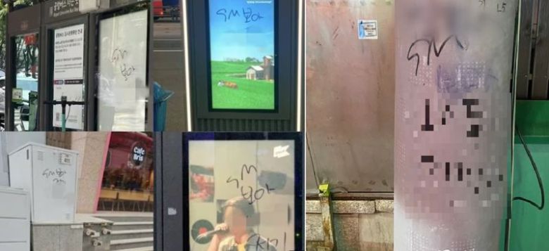 가수 보아를 모욕하는 낙서. 출처=온라인 커뮤니티