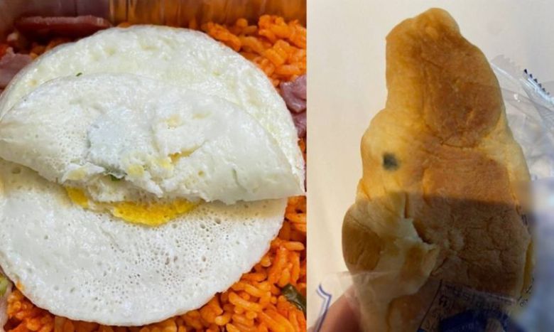 A씨가 진에어에서 제공됐다고 주장하는 승무원 기내식. 사진=블라인드 갈무리