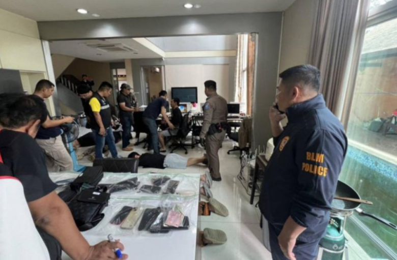 태국 경찰이 급습한 한국인 범죄 조직. /사진=방콕포스트, 뉴시스