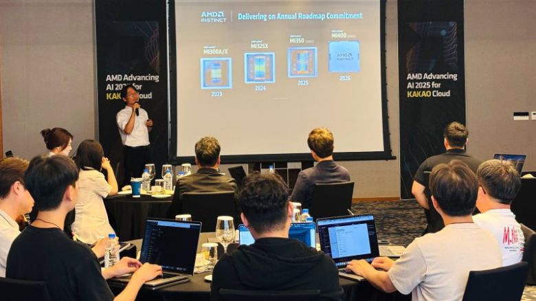 카카오클라우드-AMD 개발자 밋업 현장(사진=카카오엔터프라이즈 제공) *재판매 및 DB 금지 /사진=뉴시스
