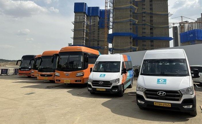 인천시는 검단신도시에 운행 중인 수요응답형 버스(I-MOD) 서비스를 검단연장선 개통과 연계해 오는 12월까지 추가로 연장 운영한다. 인천시 제공.