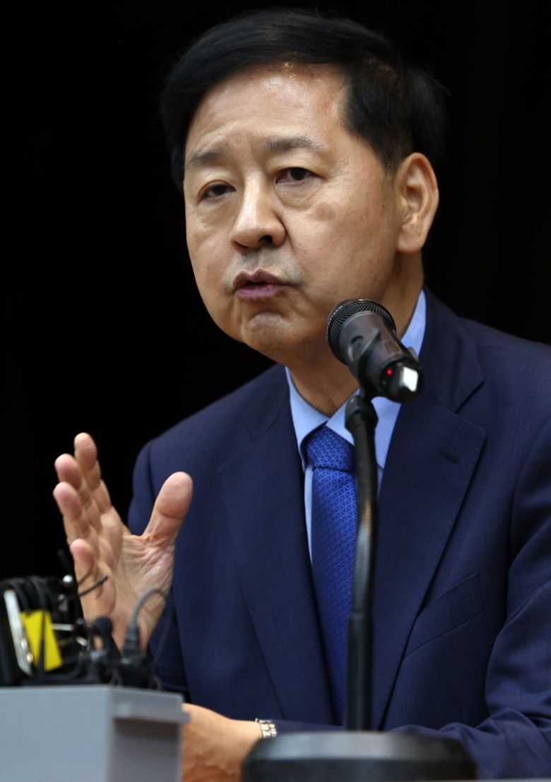 구윤철 기획재정부 장관 후보자가 29일 오후 서울 중구 예금보험공사에서 열린 기자간담회에서 발언하고 있다. 사진=뉴시스