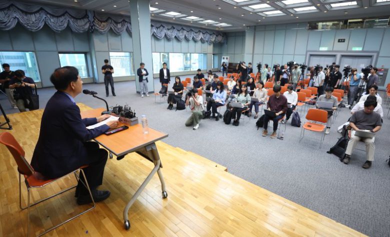 구윤철 기획재정부 장관 후보자가 29일 서울 중구 예금보험공사 대강당에서 열린 기자간담회에서 발언하고 있다. 2025.6.29 superdoo82@yna.co.kr (끝)