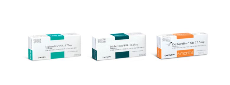 입센코리아의 성조숙증 및 전립선암 치료제 ‘디페렐린’ 제품. 동아에스티 제공