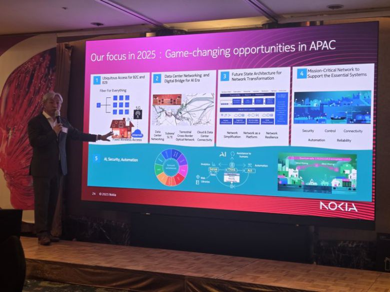 한효찬 노키아 CTO가 2일 서울 롯데호텔에서 열린 ‘앰플리파이 코리아’ 행사에서 개회사를 하고 있다. 사진=구자윤 기자