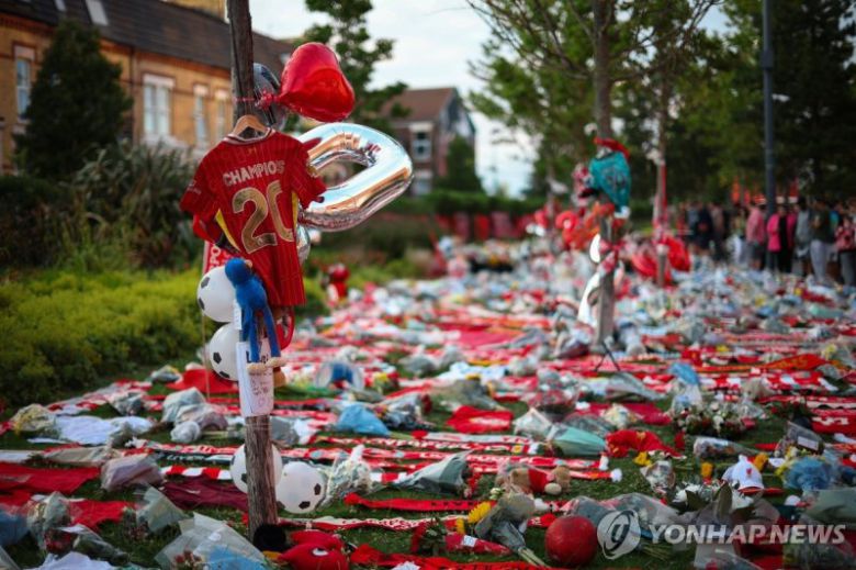 조타를 추모하는 물결.연합뉴스