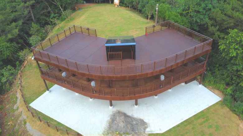 새롭게 건립된 '용산전망대' 모습