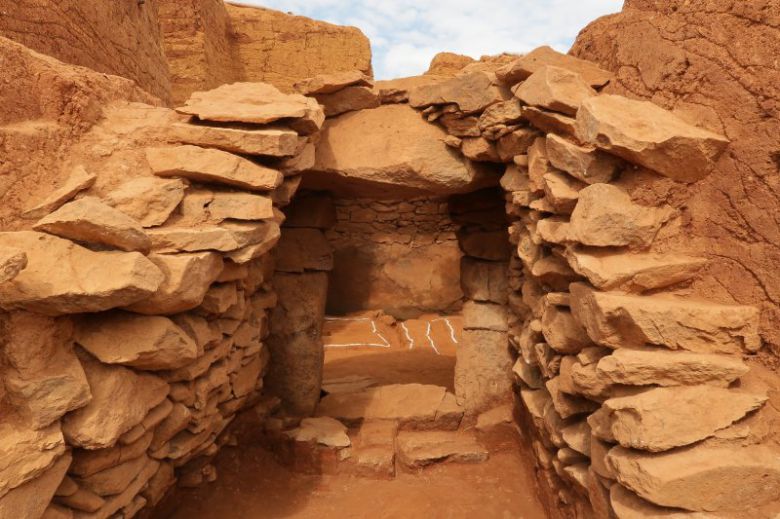 전라남도 함평 마산리 표산고분군 장고분 석실 입구 조사 완료 후 모습. 국가유산청 제공