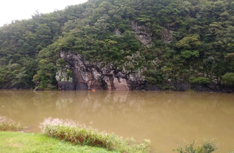 2019년 제17호 태풍 타파의 영향으로 국보 제285호 반구대 암각화가 물에 잠겨 있는 모습 (자료사진0 2019.9.23/뉴스1 ⓒ News1 /사진=뉴