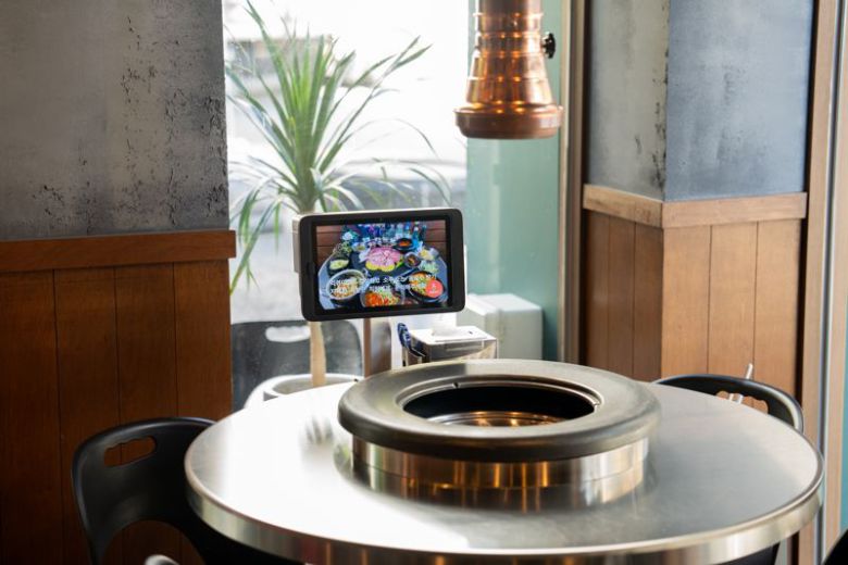 꿀복에 설치된 테이블 오더. 페이히어 제공