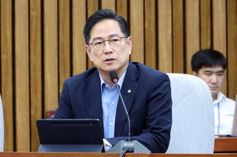 국민의힘 박수영 기획재정위원회 간사가 5일 국회에서 열린 원내대책회의에서 발언하고 있다. 사진=박범준 기자