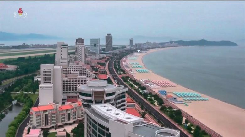 북한의 강원도 원산 갈마 해안 관광지구 전경.뉴시스