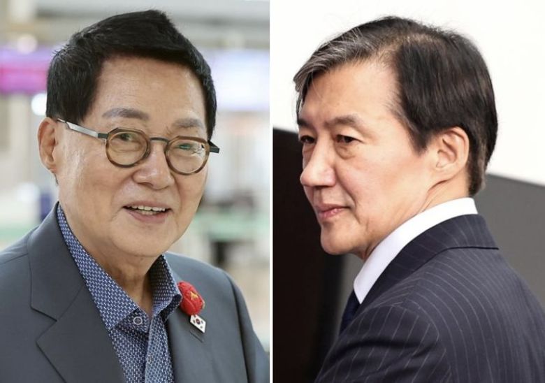 박지원 더불어민주당 의원(왼쪽), 조국 전 조국혁신당 대표/사진=뉴스1 /사진=파이낸셜뉴스 사진DB