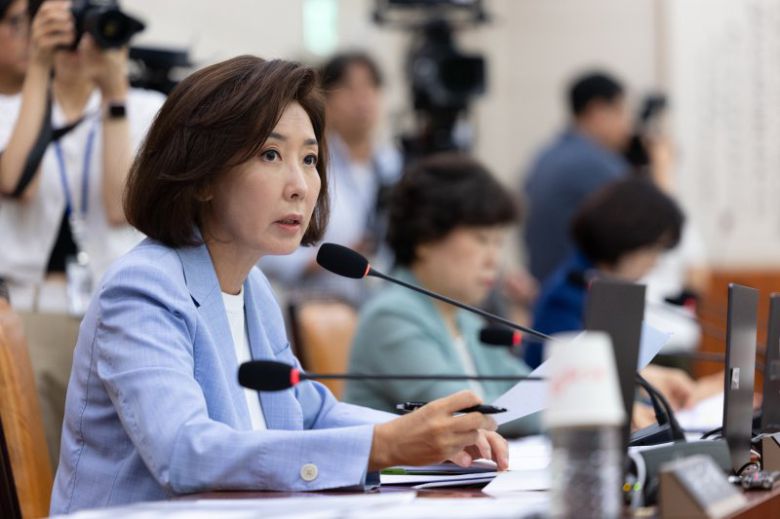 (서울=뉴스1) 이승배 기자 = 5일 서울 여의도 국회에서 열린 제429회 국회(정기회) 법제사법위원회 검찰 개혁 입법청문회에서 나경원 국민의힘 의원이 의사진행 발언하고 있다. 2025.9.5/뉴스1 /사진=뉴스1화상