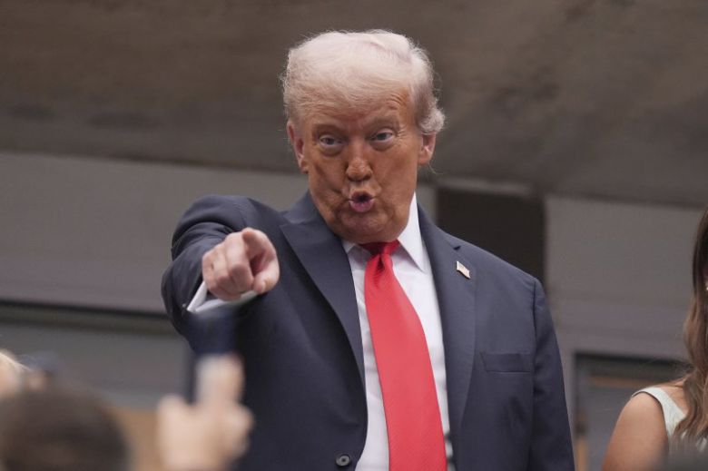 도널드 트럼프 미국 대통령이 7일(현지 시간) 뉴욕에서 열린 US오픈 테니스대회에 참석한 모습. 사진=뉴시스