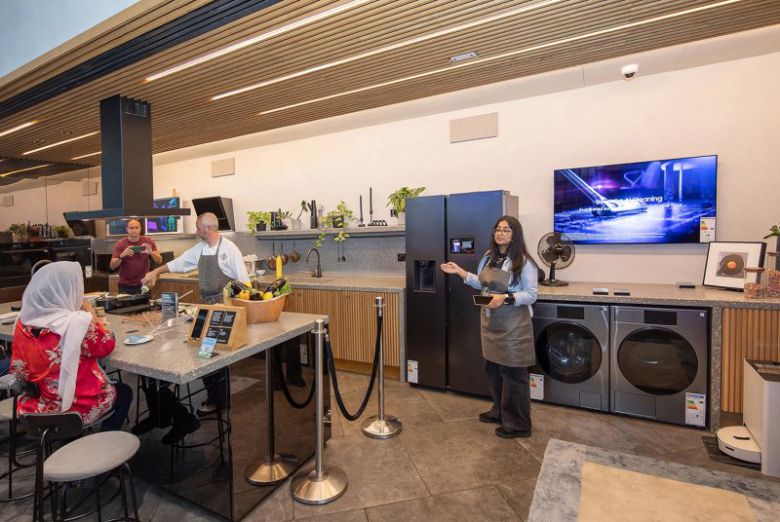 최상층에 전시된 삼성전자 비스포크 주방가전 및 리빙가전. 삼성전자 제공