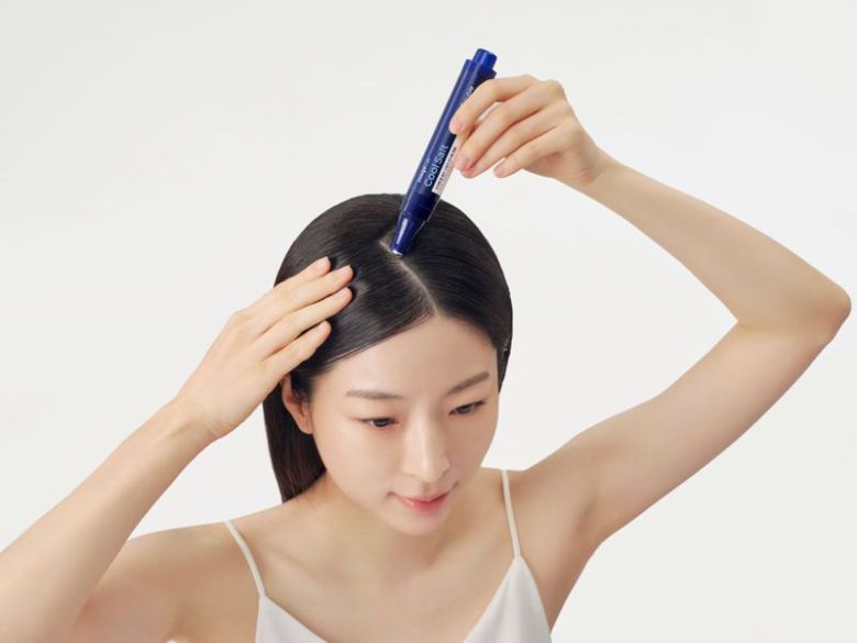 닥터지 쿨솔트 스칼프 트러블 앰플 사용 이미지. 고운세상코스메틱 제공