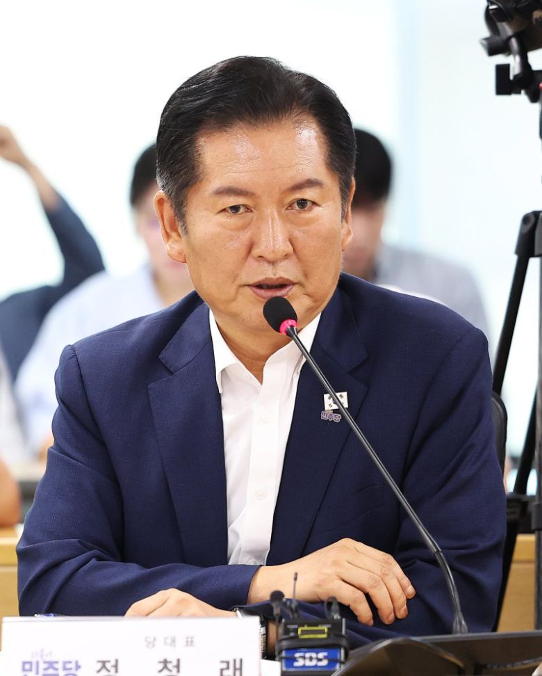 정청래 더불어민주당 대표. 연합뉴스