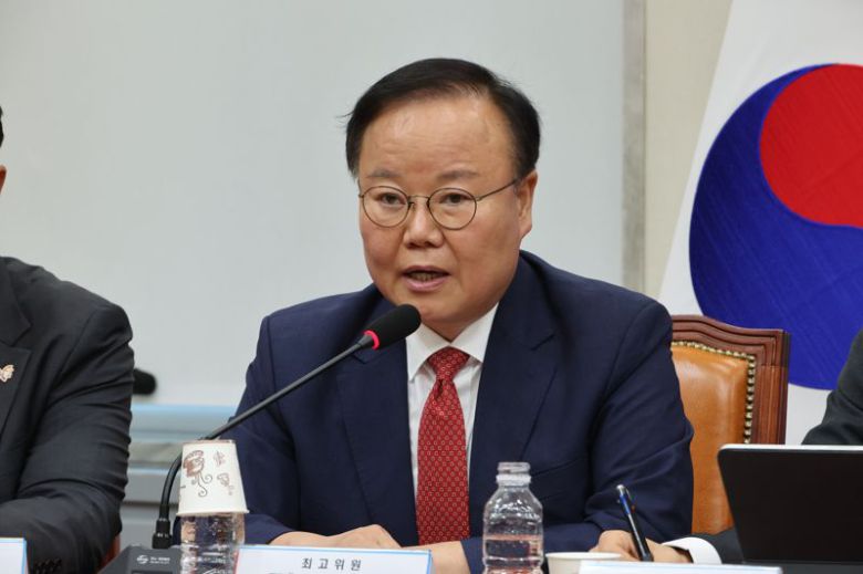 국민의힘 김재원 최고위원이 11일 서울 여의도 국회에서 열린 최고위원회의에서 발언하고 있다. 사진=박범준 기자