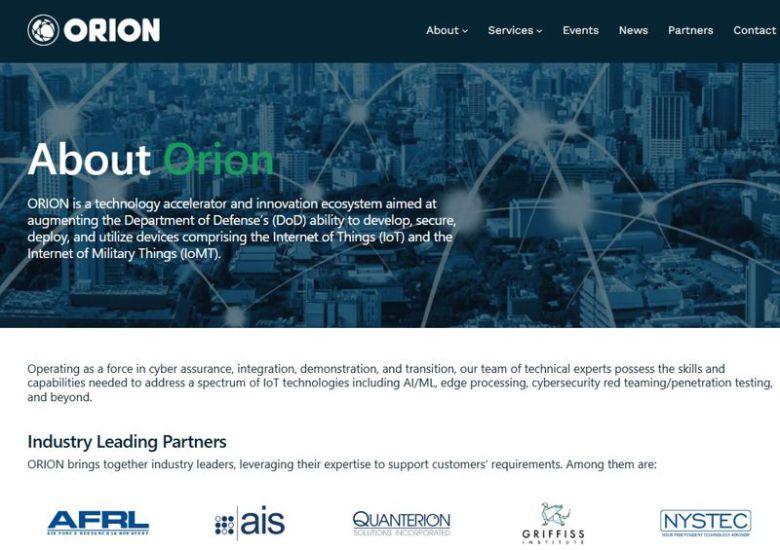 ORION (orionassured.com)홈페이지 화면. 다보링크 제공.