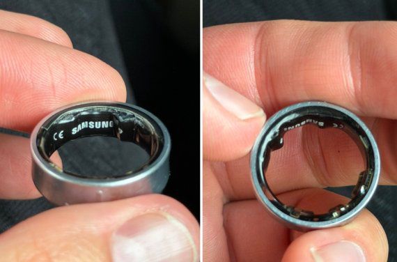 유튜버 다니엘 로타가 자신의 X에 공개한 갤럭시 링. 부풀어 오른 반지 안 삼성로고가 보인다. /사진=다니엘 로타 X캡처.