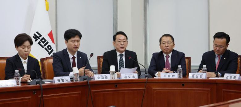 김도읍 국민의힘 정책위의장이 6일 여의도 국회에서 열린 최고위원회의에서 발언을 하고 있다. 사진=박범준 기자