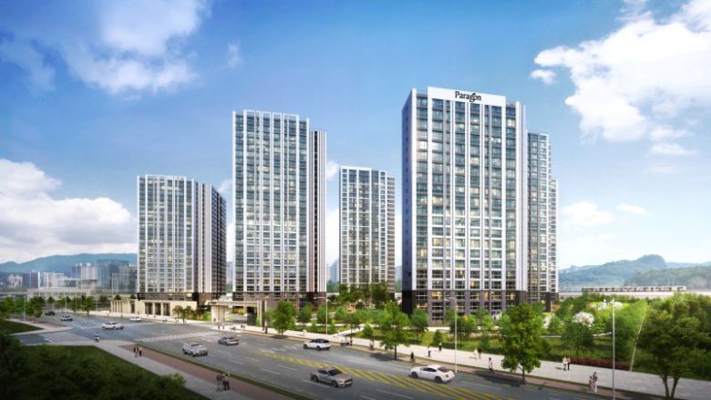 '회천중앙역 파라곤' 투시도. 라인그룹 제공