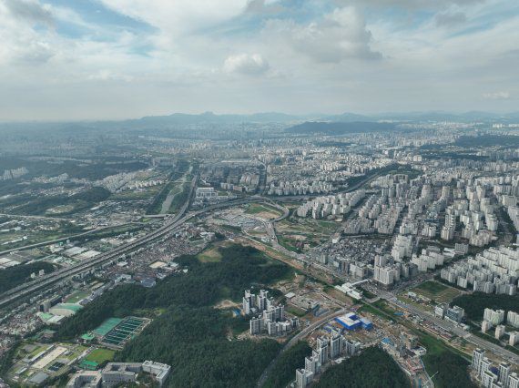 [복정역 및 복정1지구 일대 전경]