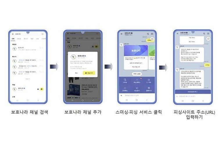 카카오톡 보호나라 스미싱 신고 /사진=연합뉴스(KISA 홈페이지 갈무리)