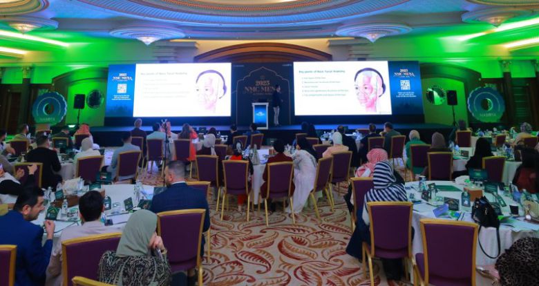 지난달 사우디아라비아에서 진행된 '나보타 마스터 클래스(NMC) 중동(MENA)'에서 참석자들이 강연을 경청하고 있다. 대웅제약 제공