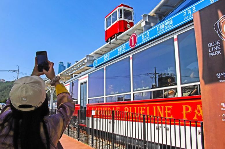 해운대블루라인파크가 누적 이용객 1000만명 돌파 기념으로 개최한 '해운대블루라인파크 사진공모전' 우수상. 해운대블루라인파크 제공