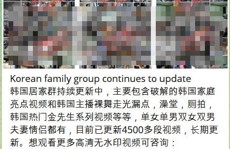 해커들이 국내 IP카메라 촬영 영상을 판매한다고 올린 게시물(사진=텔레그램 캡쳐) *재판매 및 DB 금지 /사진=뉴시스