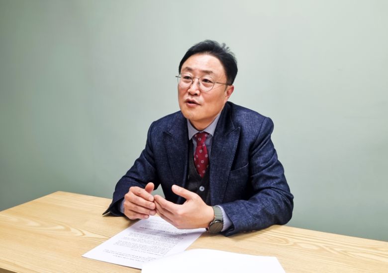 허성호 인투씨엔에스 대표가 파이낸셜뉴스와 인터뷰에서 발언하고 있다. 인투씨엔에스 제공