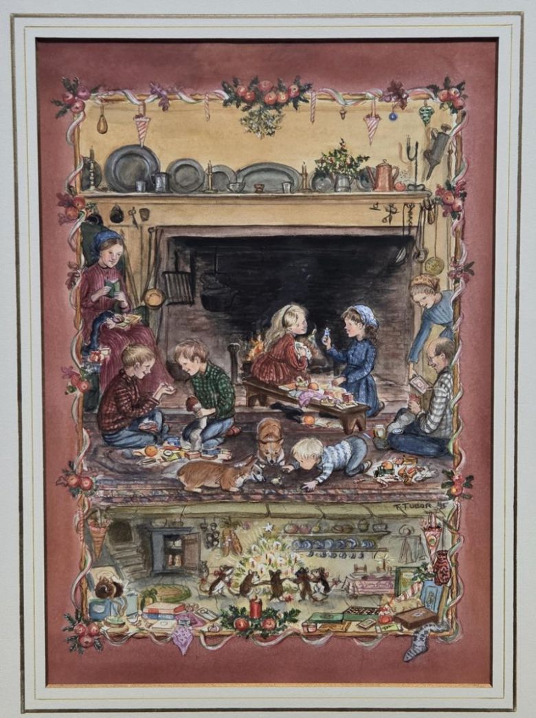 타샤 튜더 '타샤의 크리스마스 양말'                                       타샤 튜더 '후레이 포 크리스마스'                                       서울 잠실 롯데뮤지엄에서 열리는 타샤 튜더 탄생 110주년 기념 기획전 '스틸, 타샤 튜더: 행복의 아이콘, 타샤 튜더의 삶' 전경. 롯데뮤지엄 제공